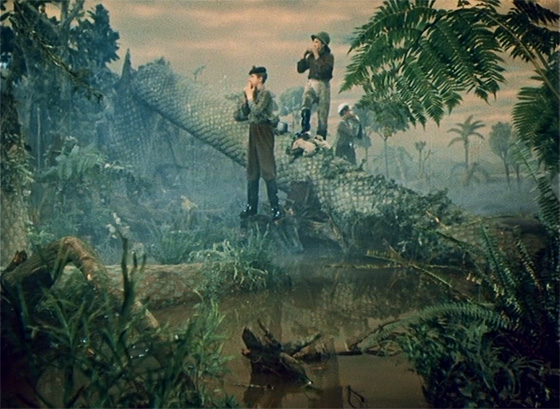 Pete, Jack, and Tony search for a lost companion in the Paleozoic era.