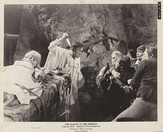 Lobby card depicting the film's climax in the mine.