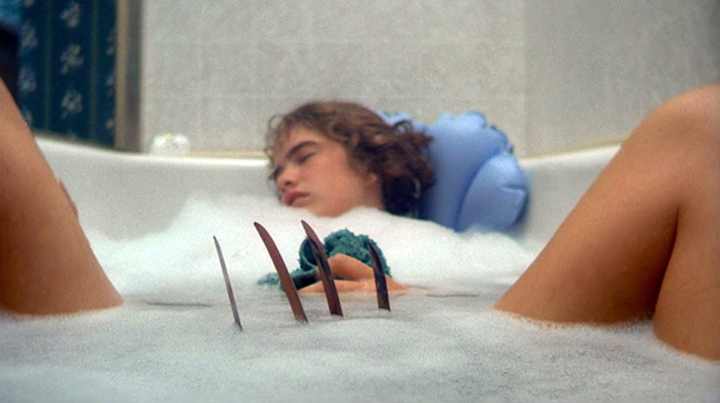 Nancy falls asleep in the bath.