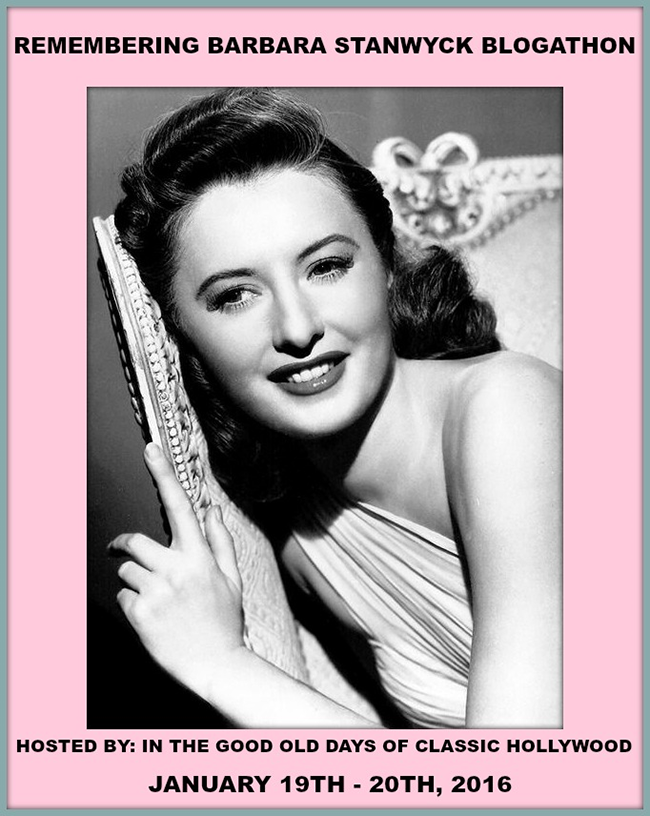 Barbara Stanwyck blogathon banner