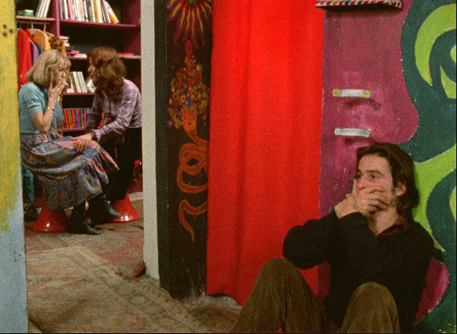 The "outside" in Out 1 - Colin (Jean-Pierre Leaud) is isolated even when he tries to join with others - the Thirteen, or at least his love Pauline/Émilie (Bulle Ogier, smoking in the next room).