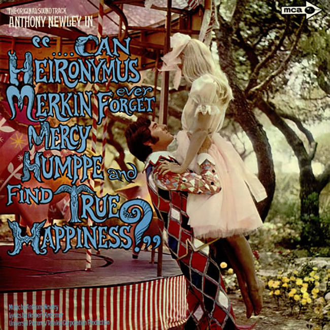 The cover image of the soundtrack depicts Merkin with his "nymphet" Mercy Humppe (Connie Kreski).