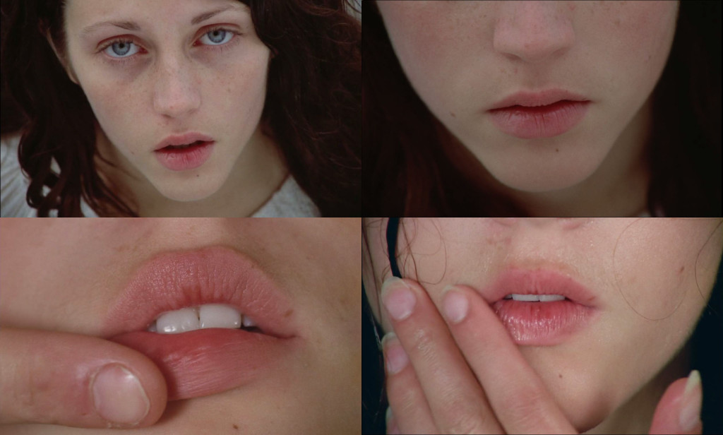 A tale told by a face: In "The Tide," Walerian Borowczyk lingers on the lips of Lise Danvers. In the final image (bottom right), she is not just ravished but wet from the high tide.