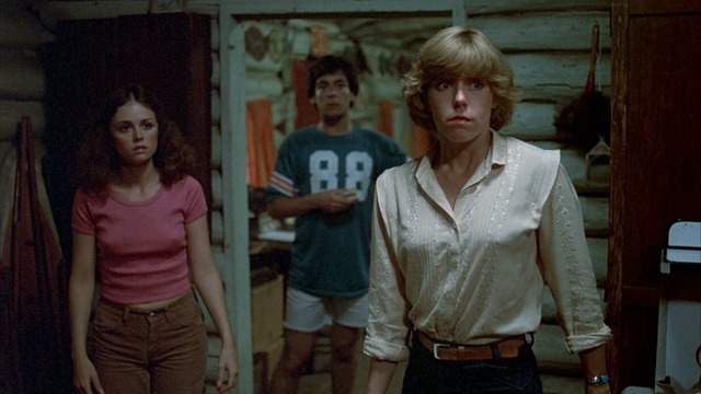 Marcie (Jeannine Taylor), Bill (Harry Crosby), and Alice (Adrienne King) in "Friday the 13th."