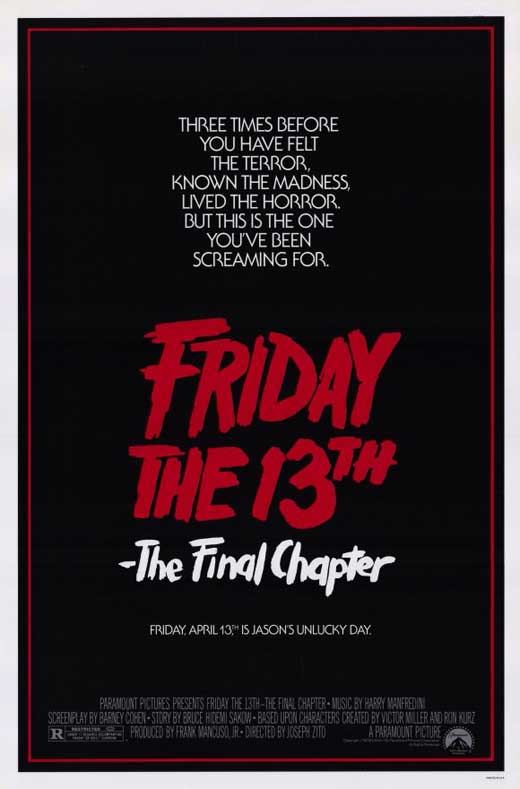 Friday the 13th the Final Chapter poster