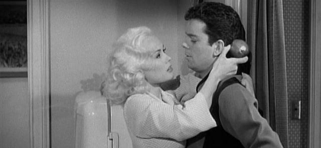 "Aunt" Gwen (Mamie Van Doren) tries to seduce Tony.