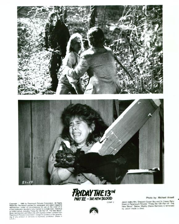 Production stills from "Friday the 13th Part VII: The New Blood."