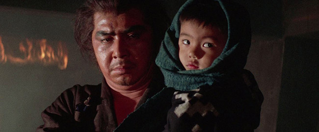 At one point in "Lone Wolf and Cub: Baby Cart at the River Styx," the assassin and his son Daigoro (Akihiro Tomikawa) find themselves trapped in the hold of a burning ship.